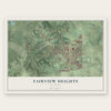 Fairview Heights, Illinois map print, the full design