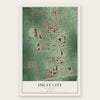 Imlay City, Michigan map print, the full design