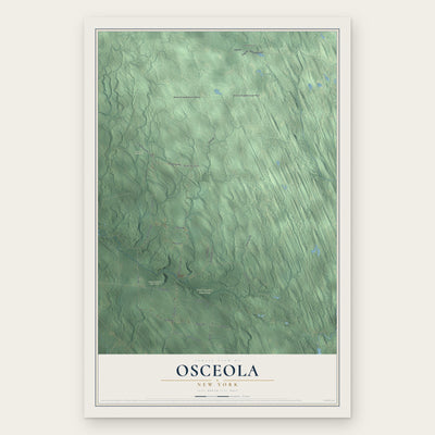 Osceola, New York map print, the full design