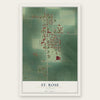St. Rose, Illinois map print, the full design