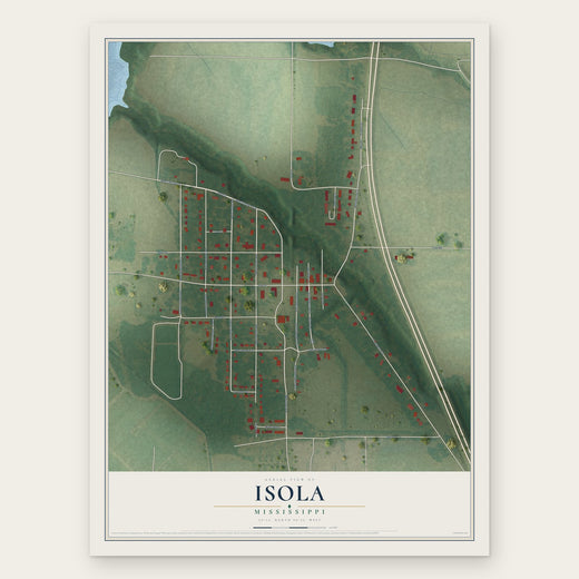Isola, Mississippi map print, the full design