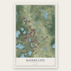 Haines City, Florida map print, the full design