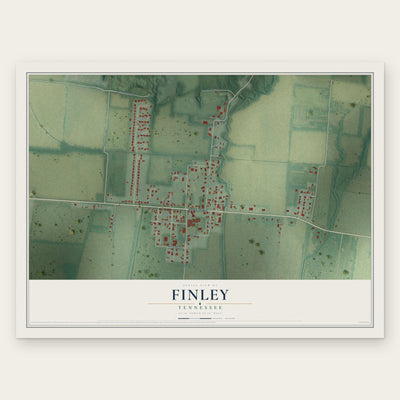 Finley, Tennessee map print, the full design