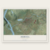 Duryea, Pennsylvania map print, the full design