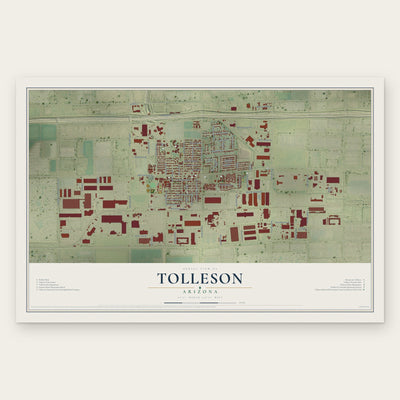 Tolleson, Arizona map print, the full design