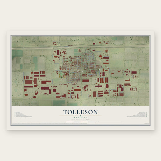 Tolleson, Arizona map print, the full design