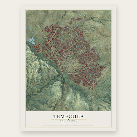 Temecula, California map print, the full design