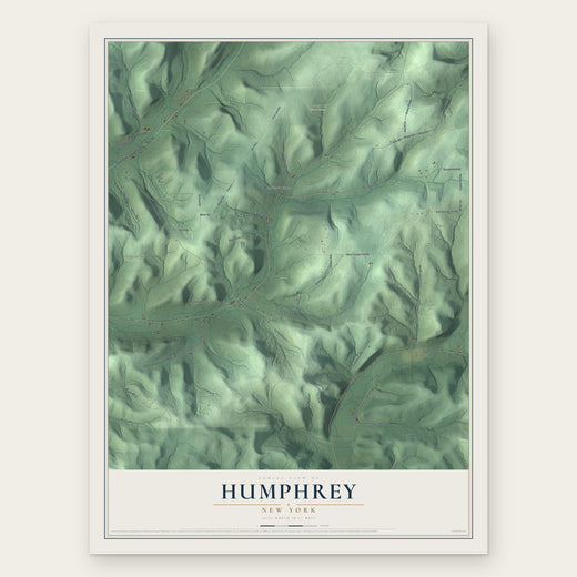 Humphrey, New York map print, the full design