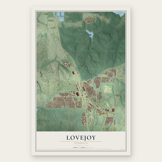 Lovejoy, Georgia map print, the full design