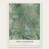 Aquia Harbour, Virginia map print, the full design