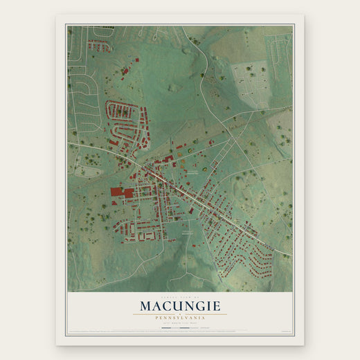 Macungie, Pennsylvania map print, the full design
