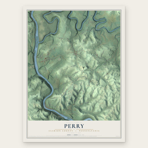 Perry, Clarion County, Pennsylvania map print, the full design