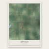 Upsala, Minnesota map print, the full design