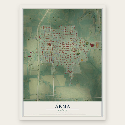 Arma, Kansas map print, the full design