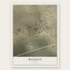 Wickett, Texas map print, the full design