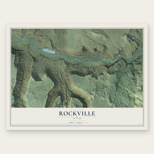 Rockville, Utah map print, the full design