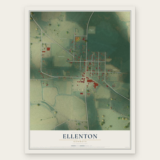 Ellenton, Georgia map print, the full design