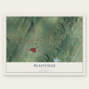 Plainville, Georgia map print, the full design