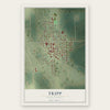 Tripp, South Dakota map print, the full design