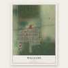 Williams, Iowa map print, the full design