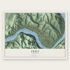 Fries, Virginia map print, the full design