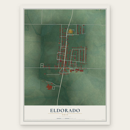 Eldorado, Ohio map print, the full design