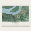 Wheeler, Oregon map print, the full design