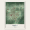 Geneva, Nebraska map print, the full design