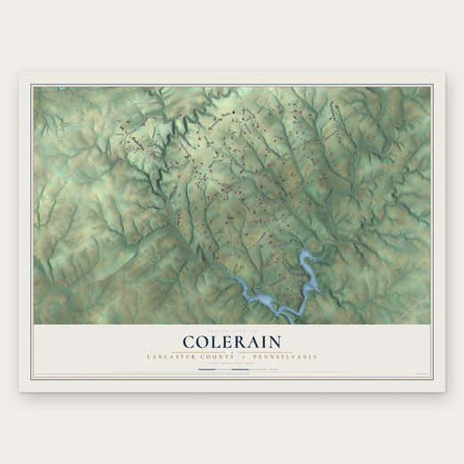 Colerain, Lancaster County, Pennsylvania map print, the full design