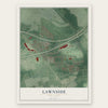 Lawnside, New Jersey map print, the full design