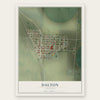 Dalton, Nebraska map print, the full design