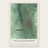 Village of Warsaw, New York map print, the full design