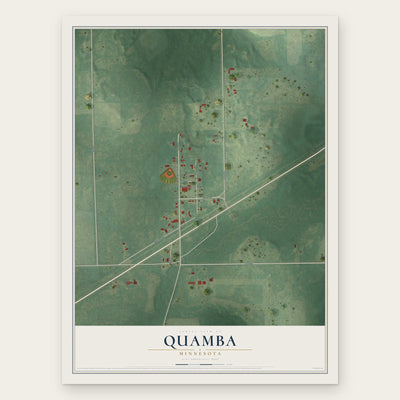 Quamba, Minnesota map print, the full design