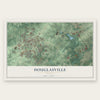 Douglasville, Georgia map print, the full design