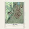 Haledon, New Jersey map print, the full design