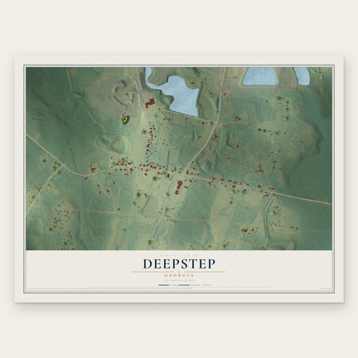 Deepstep, Georgia map print, the full design