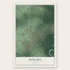 Panama, Oklahoma map print, the full design