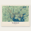 Wareham, Massachusetts map print, the full design