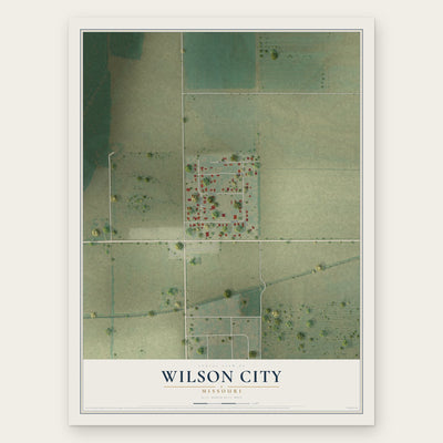 Wilson City, Missouri map print, the full design