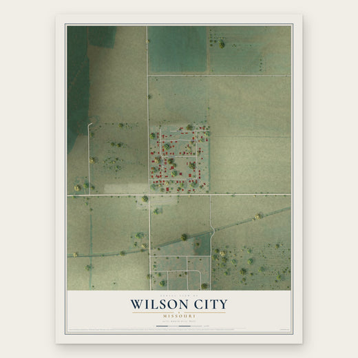 Wilson City, Missouri map print, the full design