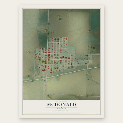 McDonald, Kansas map print, the full design