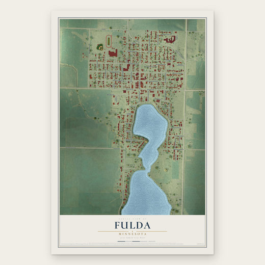 Fulda, Minnesota map print, the full design