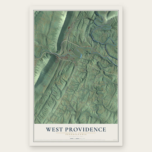 West Providence, Pennsylvania map print, the full design