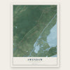 Awendaw, South Carolina map print, the full design