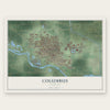 Columbus, Nebraska map print, the full design