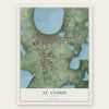 St. Cloud, Florida map print, the full design