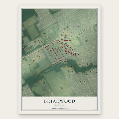 Briarwood, Kentucky map print, the full design