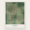 Lamont, Iowa map print, the full design