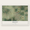 Millsap, Texas map print, the full design