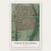 North Massapequa, New York map print, the full design